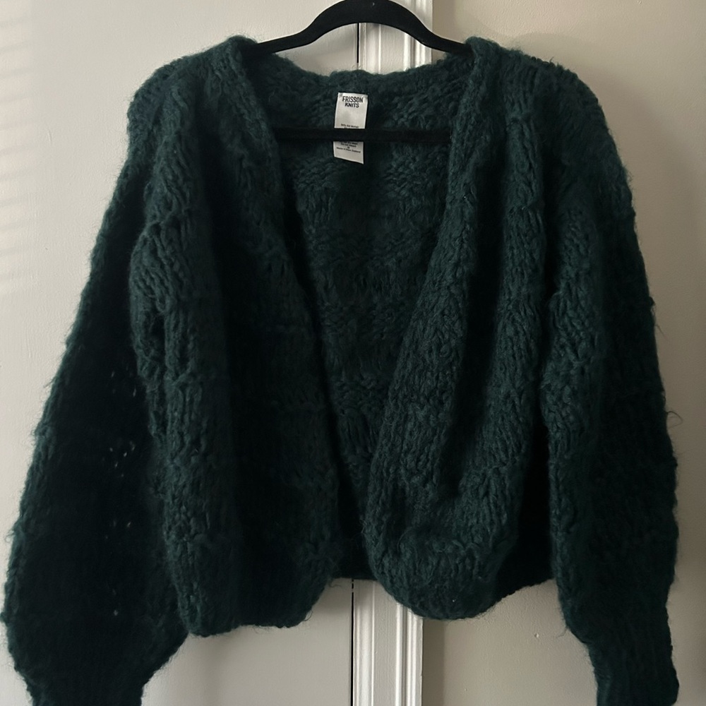 NWOT Frisson Knits Cardigan Sweater Mohair Size one size